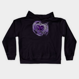 HEART MIX V BLACK Kids Hoodie